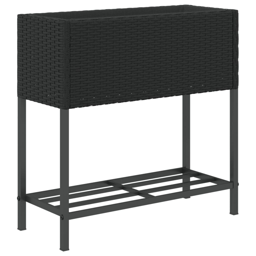 Pflanzkübel Mit Ablage Poly Rattan