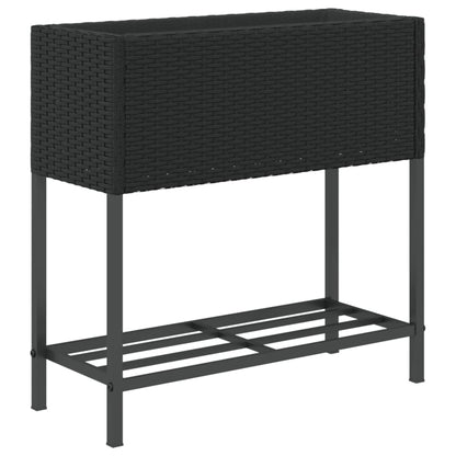 Pflanzkübel Mit Ablage Poly Rattan