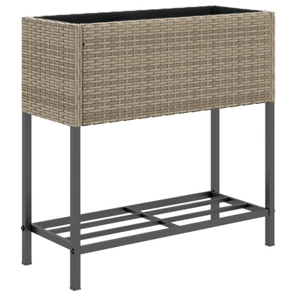 Pflanzkübel Mit Ablage Poly Rattan