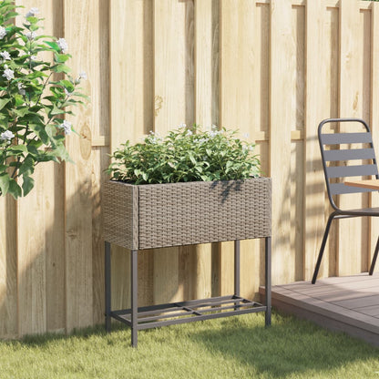 Pflanzkübel Mit Ablage Poly Rattan