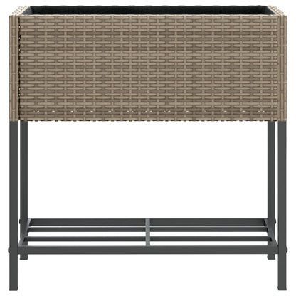 Pflanzkübel Mit Ablage Poly Rattan