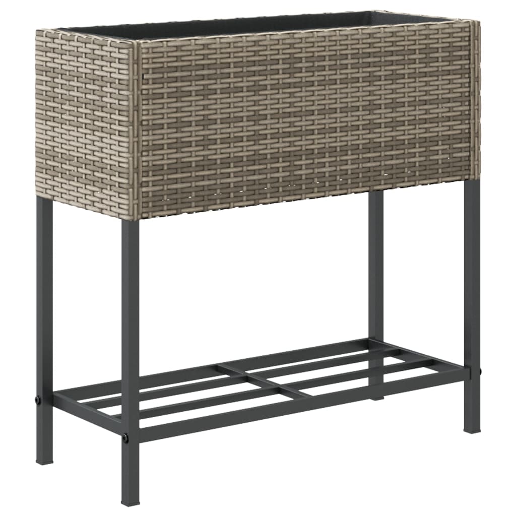 Pflanzkübel Mit Ablage Poly Rattan