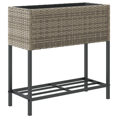 Pflanzkübel Mit Ablage Poly Rattan