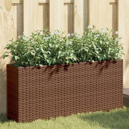 Hochbeet Mit 2 Fächern 90X20X40 Cm Poly Rattan