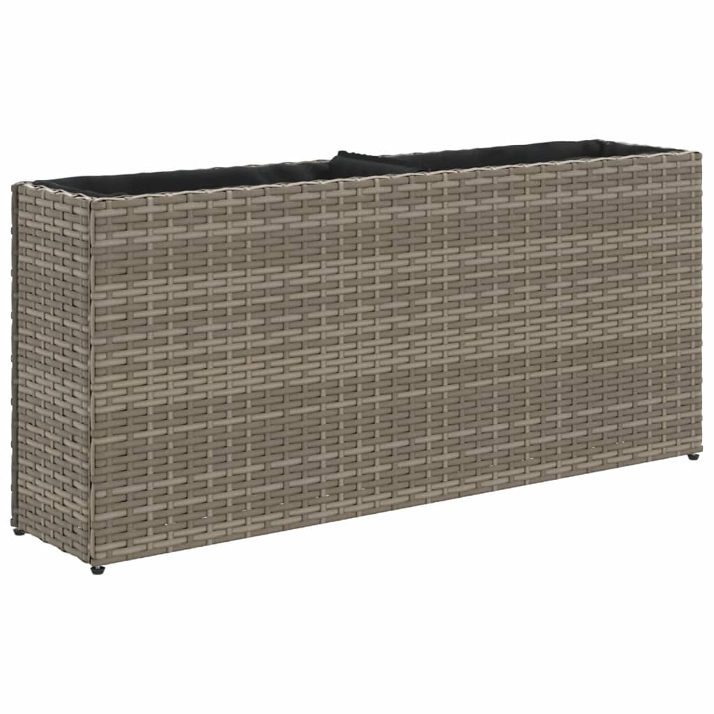 Hochbeet Mit 2 Fächern 90X20X40 Cm Poly Rattan