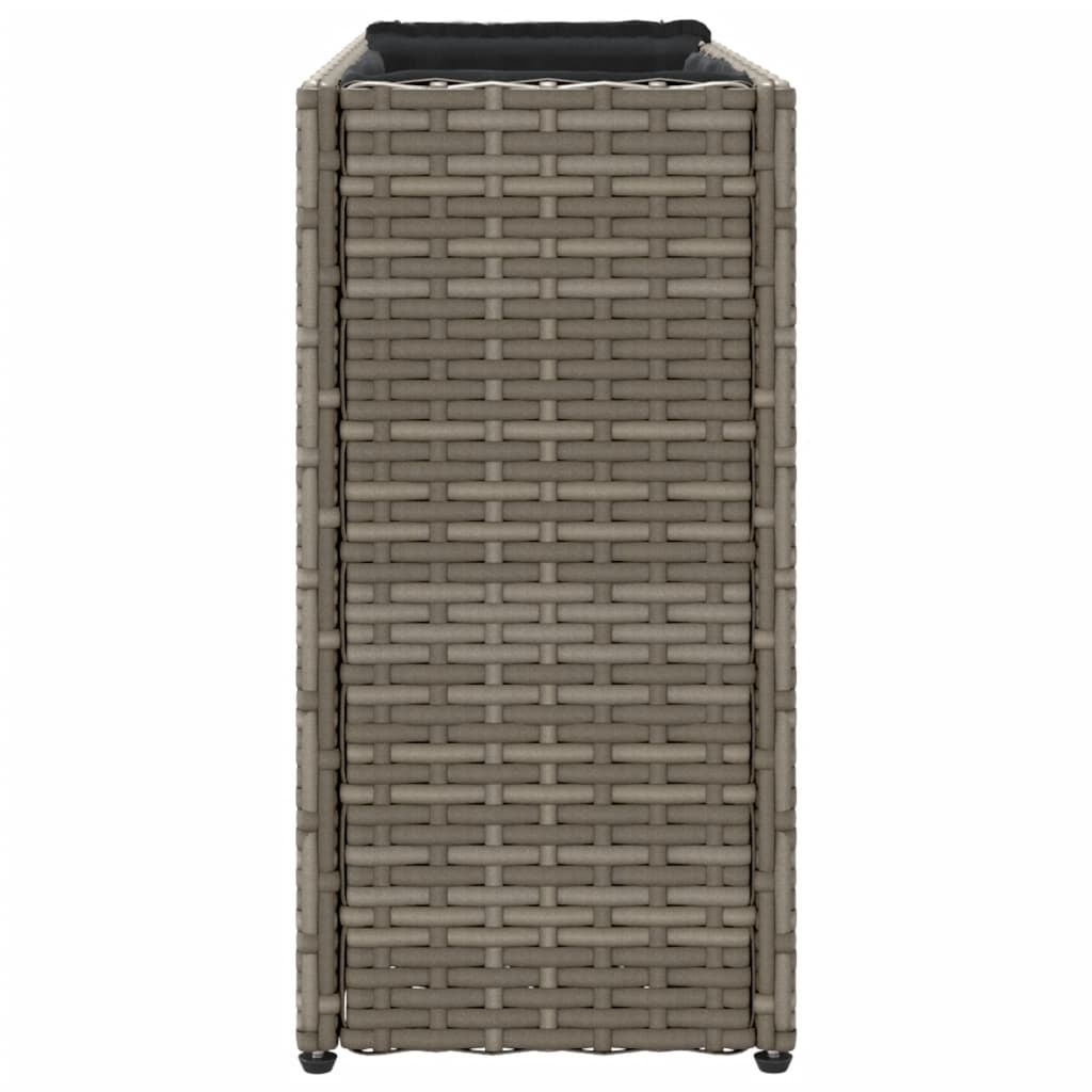 Hochbeet Mit 2 Fächern 90X20X40 Cm Poly Rattan