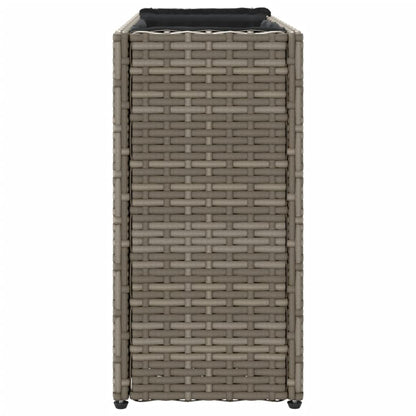 Hochbeet Mit 2 Fächern 90X20X40 Cm Poly Rattan