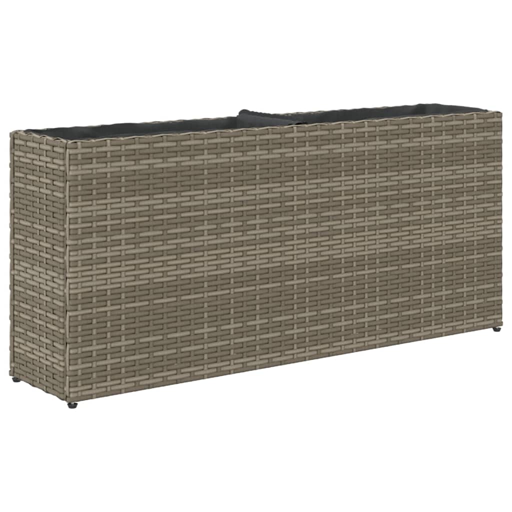 Hochbeet Mit 2 Fächern 90X20X40 Cm Poly Rattan