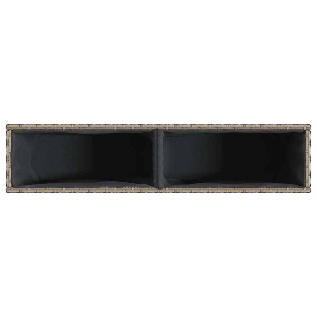 Hochbeet Mit 2 Fächern 90X20X40 Cm Poly Rattan