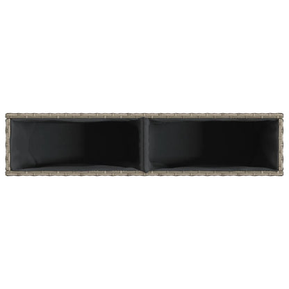 Hochbeet Mit 2 Fächern 90X20X40 Cm Poly Rattan
