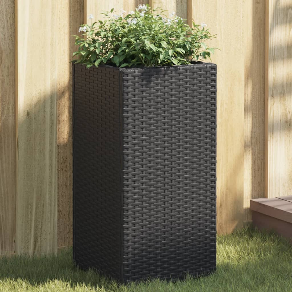 Pflanzkübel 2 Stk. 40X40X80 Cm Poly Rattan