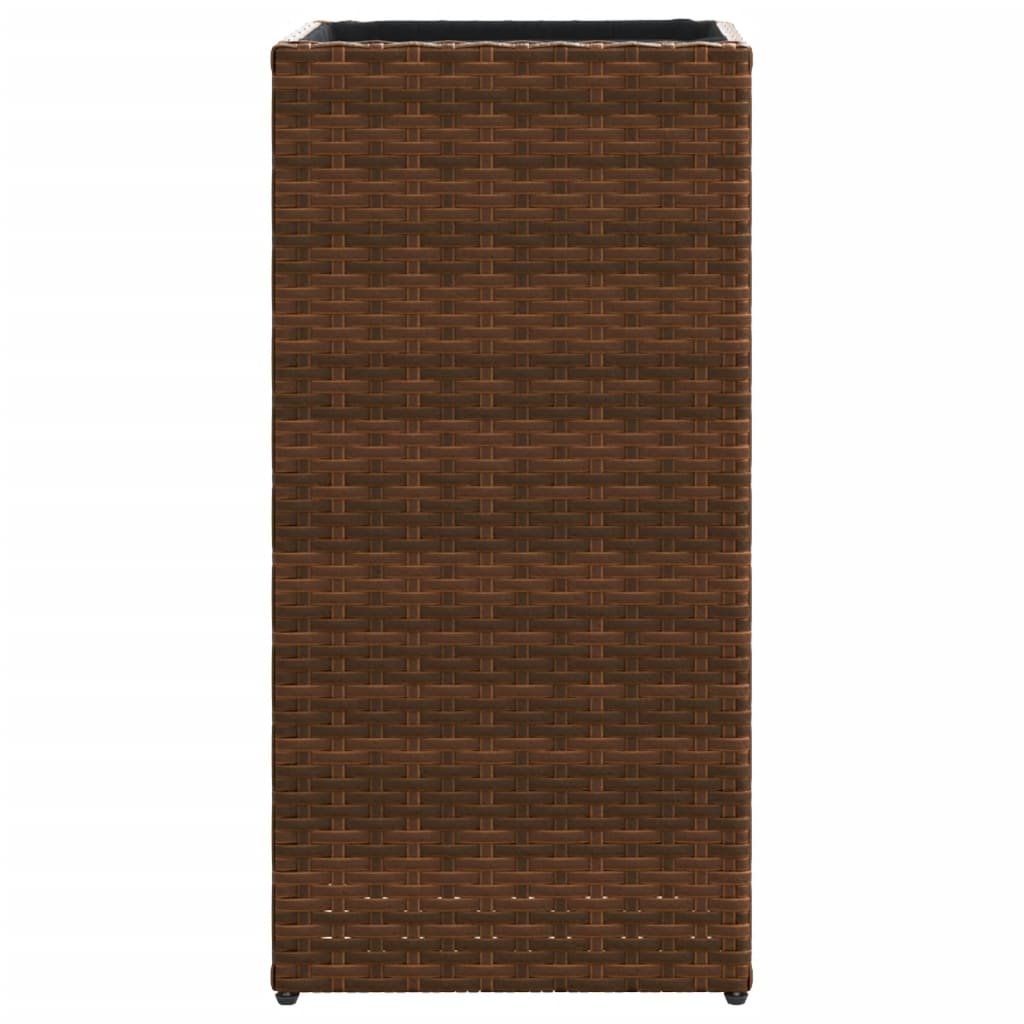 Pflanzkübel Braun 30X30X60 Cm Poly Rattan