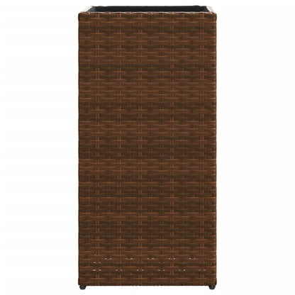 Pflanzkübel Braun 30X30X60 Cm Poly Rattan