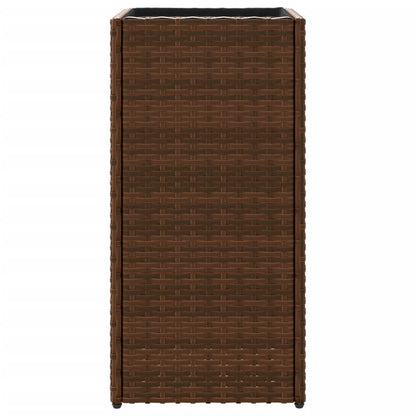 Pflanzkübel Braun 30X30X60 Cm Poly Rattan