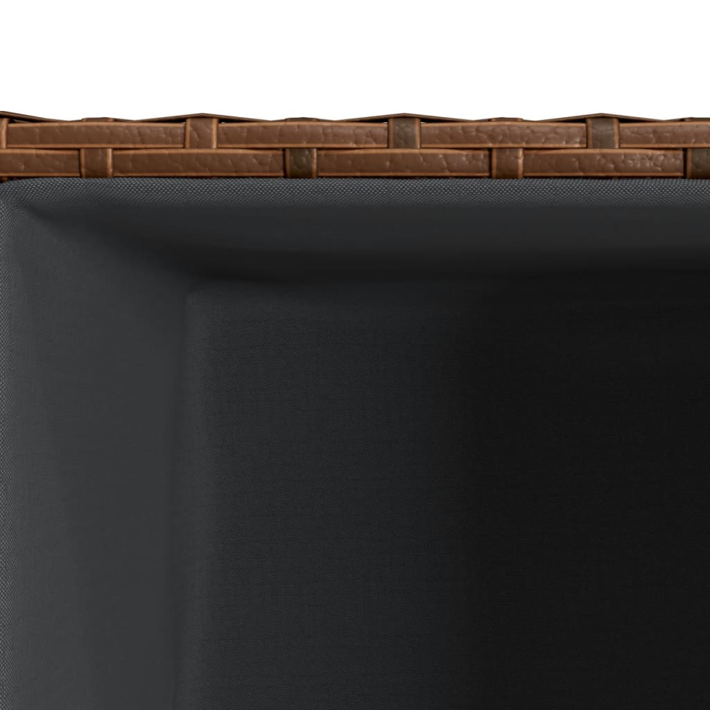 Pflanzkübel Braun 30X30X60 Cm Poly Rattan