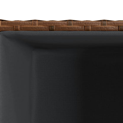 Pflanzkübel Braun 30X30X60 Cm Poly Rattan