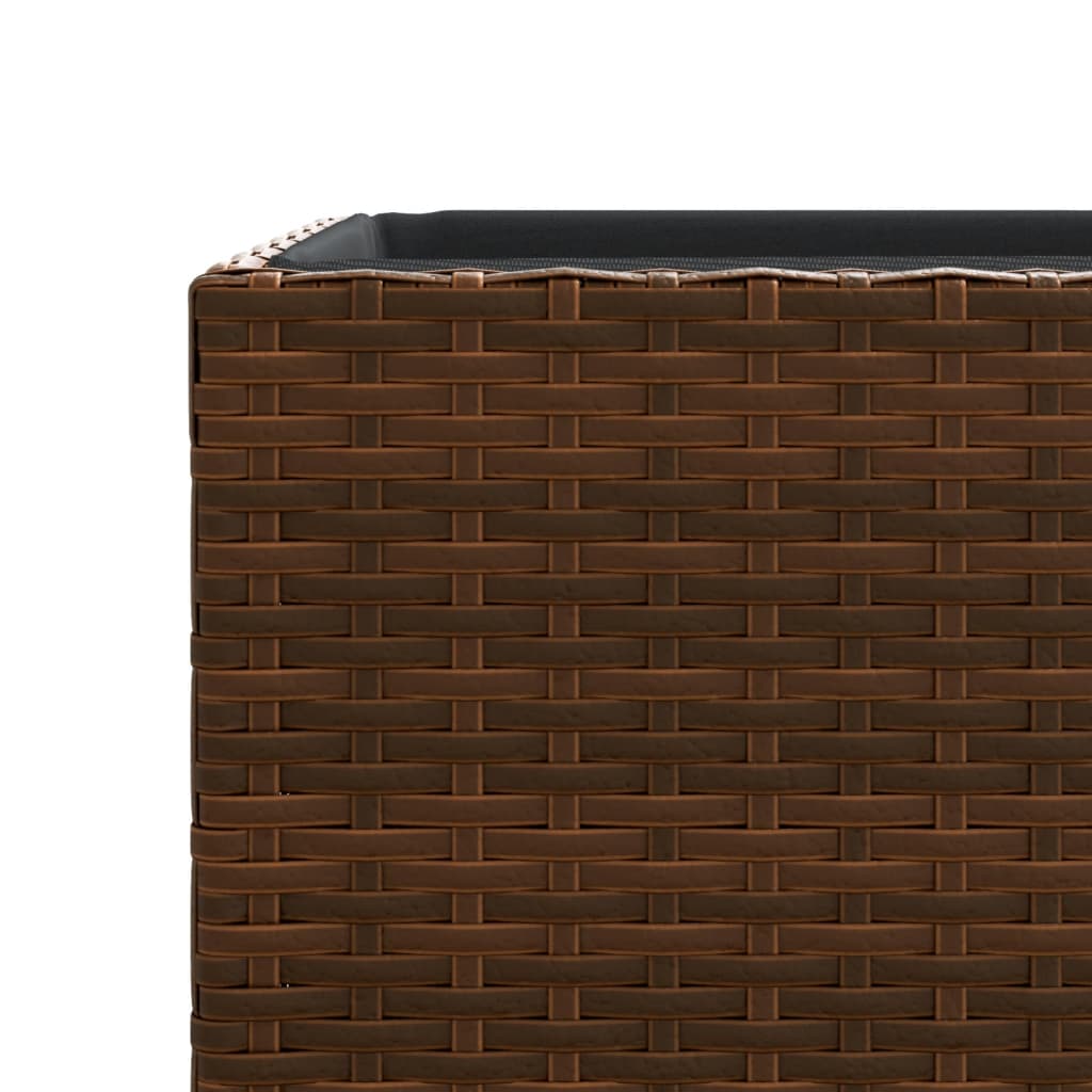 Pflanzkübel Braun 30X30X60 Cm Poly Rattan
