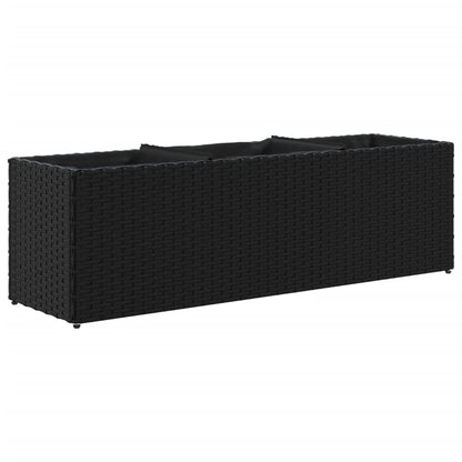 Hochbeet Mit 3 Fächern 105X30X32 Cm Poly Rattan