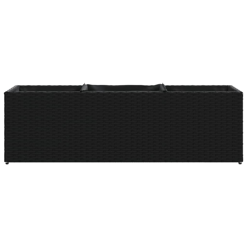 Hochbeet Mit 3 Fächern 105X30X32 Cm Poly Rattan