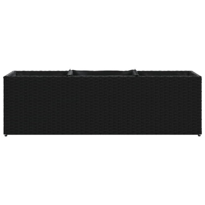 Hochbeet Mit 3 Fächern 105X30X32 Cm Poly Rattan