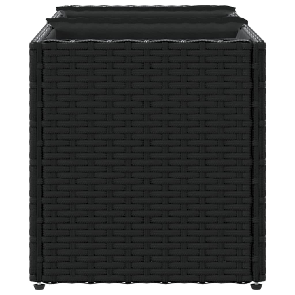 Hochbeet Mit 3 Fächern 105X30X32 Cm Poly Rattan