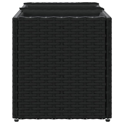 Hochbeet Mit 3 Fächern 105X30X32 Cm Poly Rattan