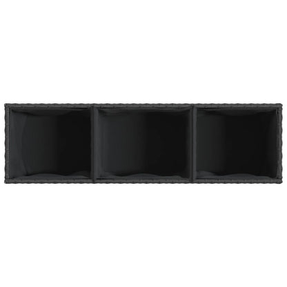 Hochbeet Mit 3 Fächern 105X30X32 Cm Poly Rattan