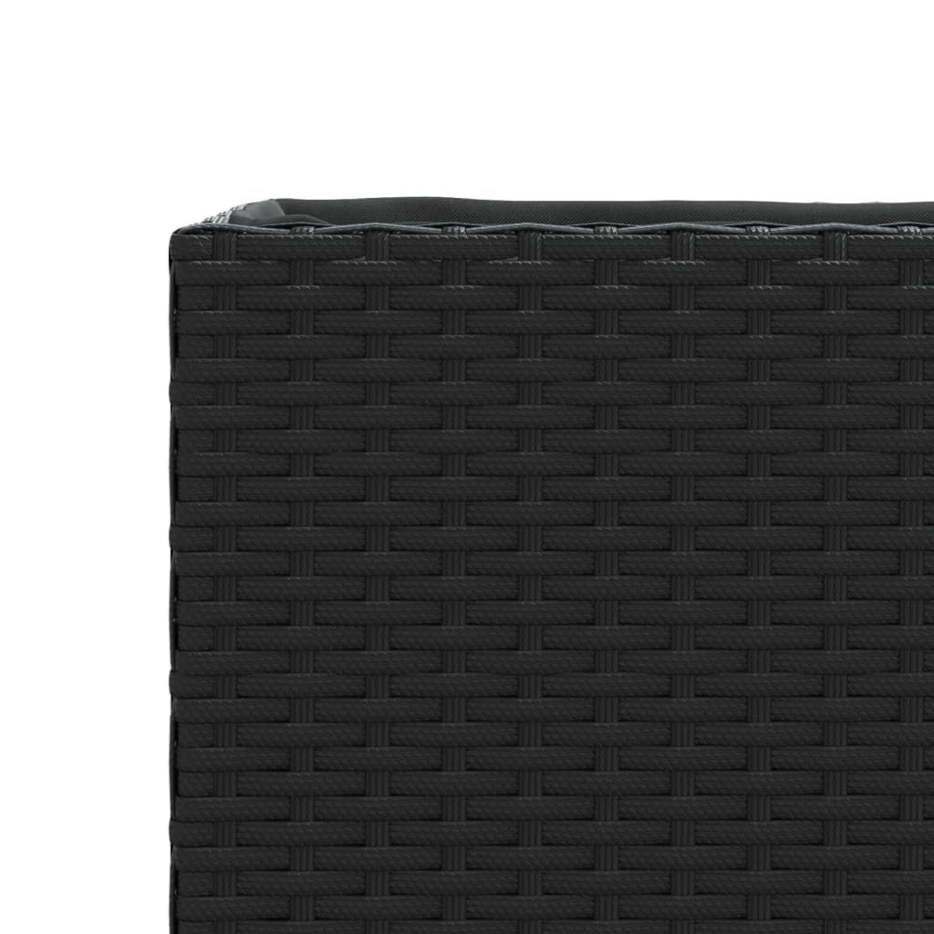 Hochbeet Mit 3 Fächern 105X30X32 Cm Poly Rattan