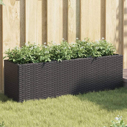 Hochbeet Mit 3 Fächern 105X30X32 Cm Poly Rattan