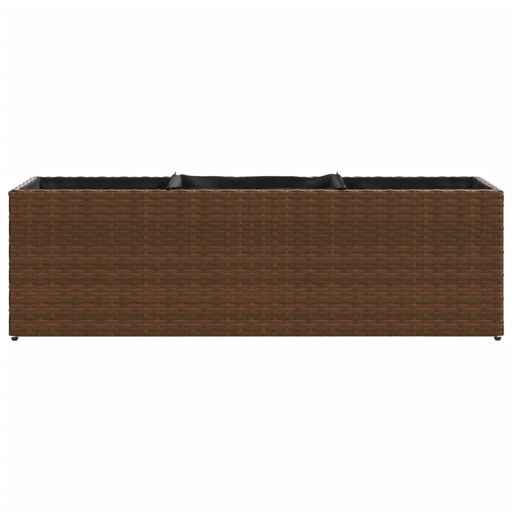 Hochbeet Mit 3 Fächern 105X30X32 Cm Poly Rattan