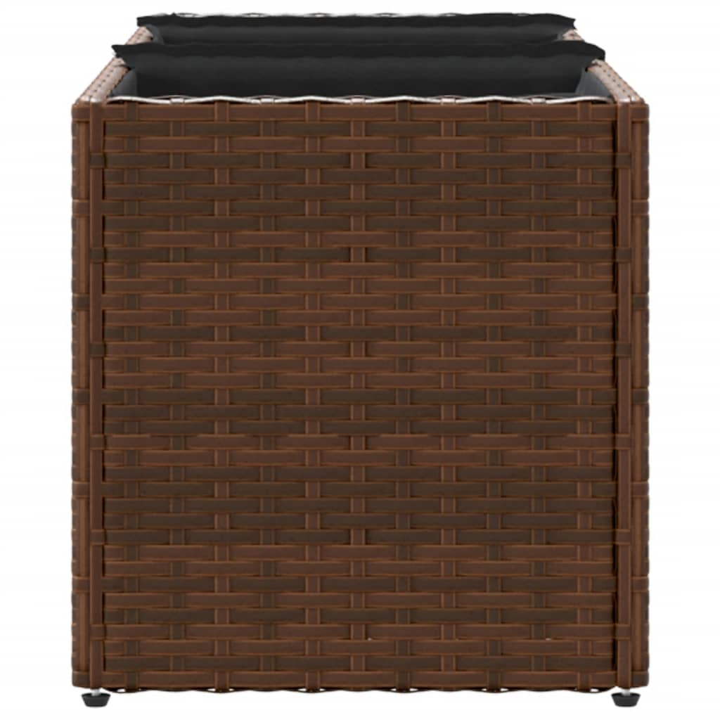 Hochbeet Mit 3 Fächern 105X30X32 Cm Poly Rattan