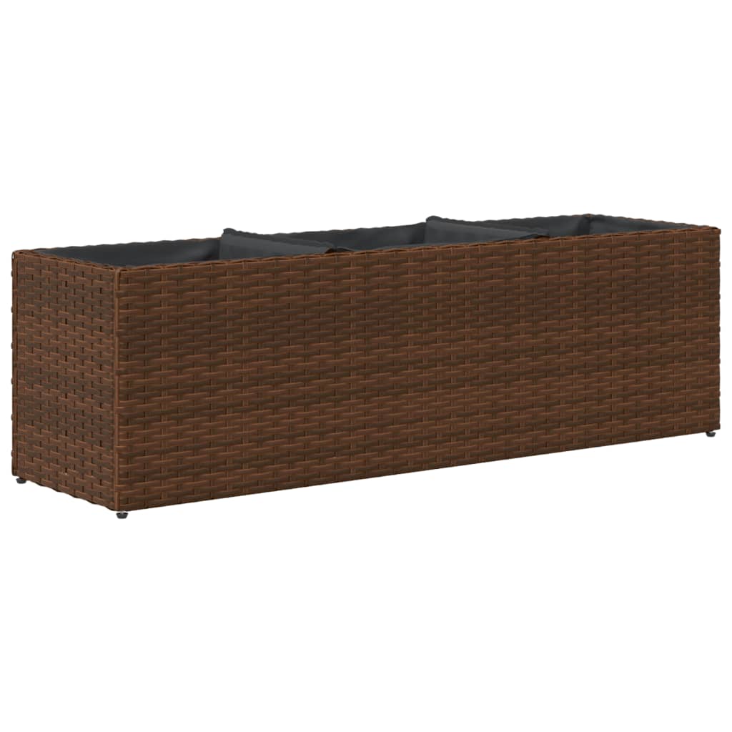 Hochbeet Mit 3 Fächern 105X30X32 Cm Poly Rattan