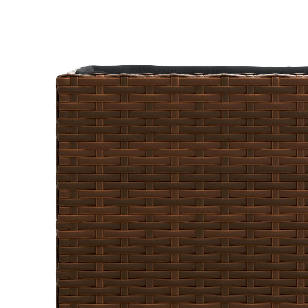 Hochbeet Mit 3 Fächern 105X30X32 Cm Poly Rattan