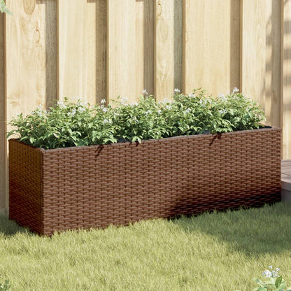 Hochbeet Mit 3 Fächern 105X30X32 Cm Poly Rattan