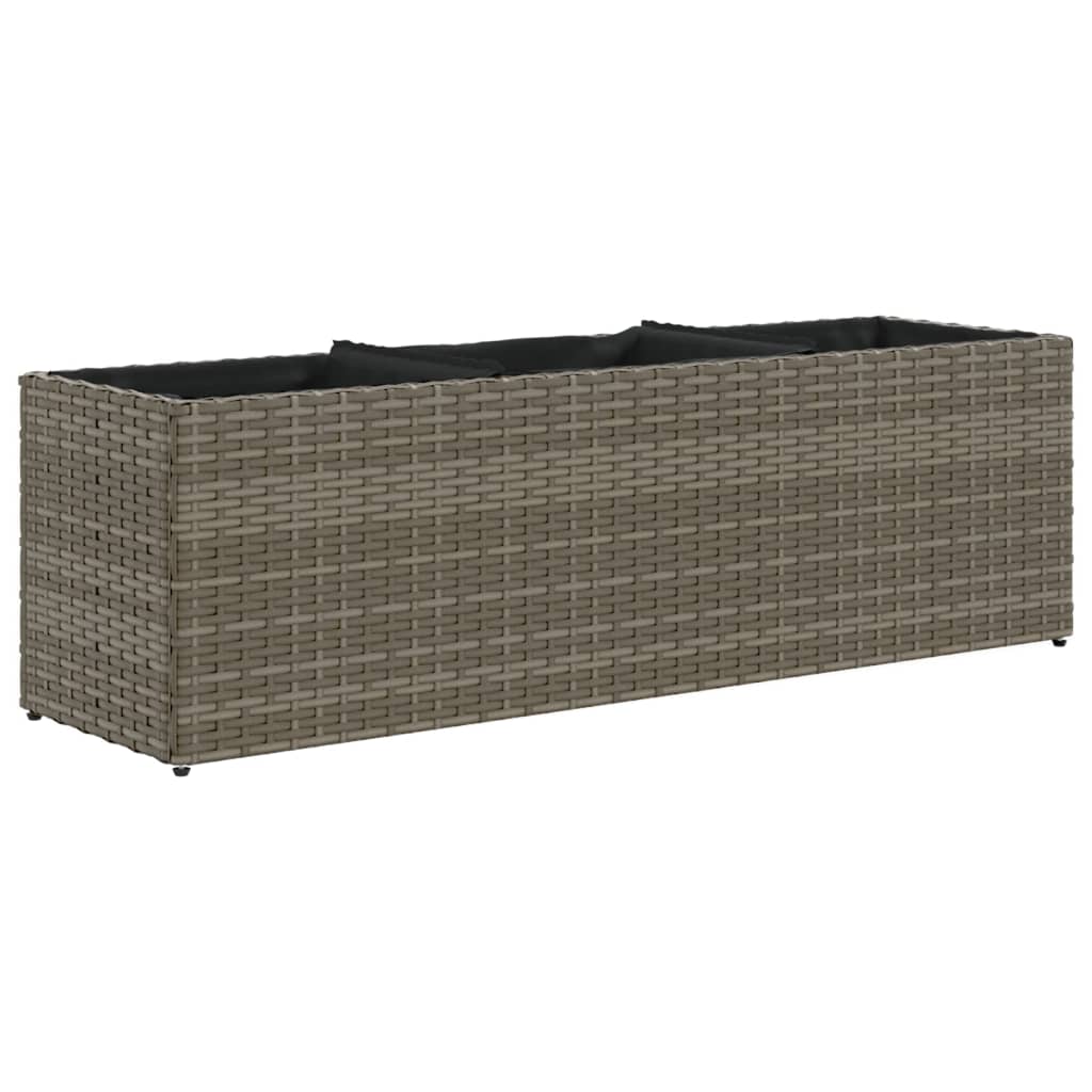 Hochbeet Mit 3 Fächern 105X30X32 Cm Poly Rattan