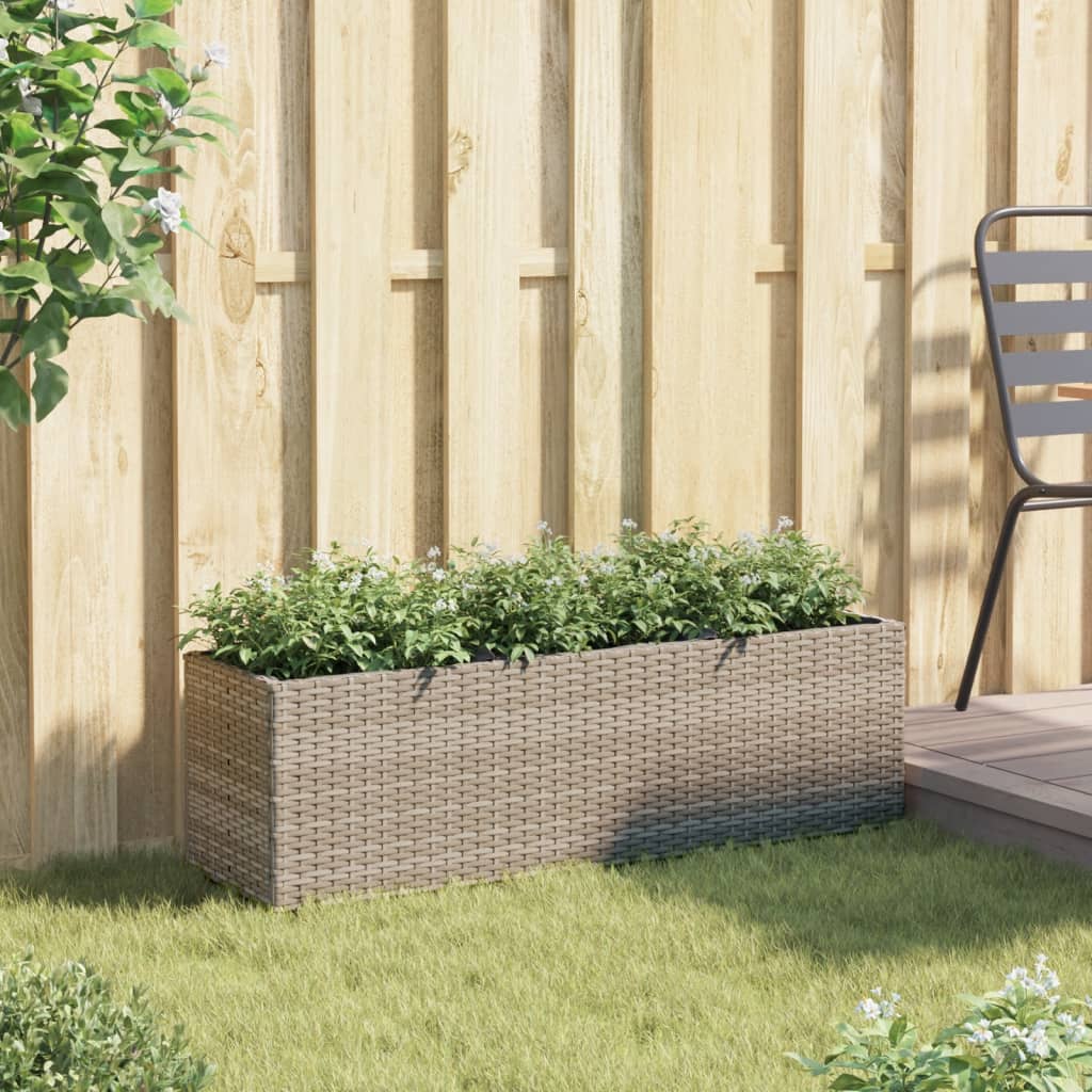 Hochbeet Mit 3 Fächern 105X30X32 Cm Poly Rattan