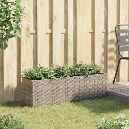Hochbeet Mit 3 Fächern 105X30X32 Cm Poly Rattan
