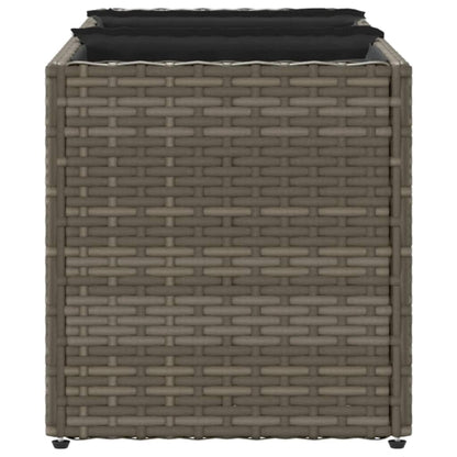 Hochbeet Mit 3 Fächern 105X30X32 Cm Poly Rattan