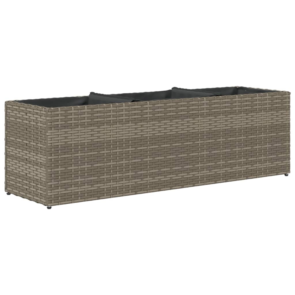 Hochbeet Mit 3 Fächern 105X30X32 Cm Poly Rattan