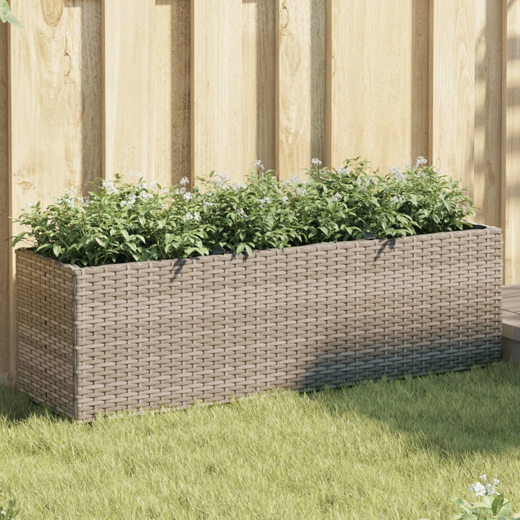 Hochbeet Mit 3 Fächern 105X30X32 Cm Poly Rattan