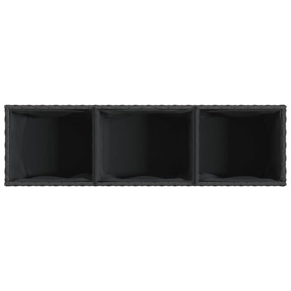 Hochbeet Mit Rollen & 3 Fächern 107X32X38Cm Poly Rattan