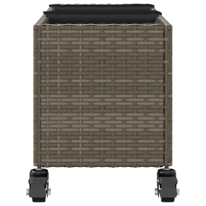 Pflanzkübel Mit Rollen 3 Töpfe 107X32X38 Cm Poly-Rattan