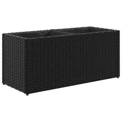 Hochbeet Mit 2 Fächern 72X30X32 Cm Poly Rattan