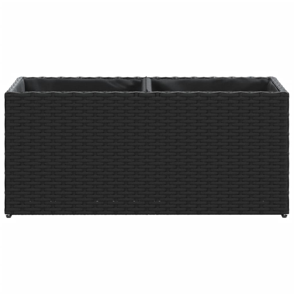 Hochbeet Mit 2 Fächern 72X30X32 Cm Poly Rattan
