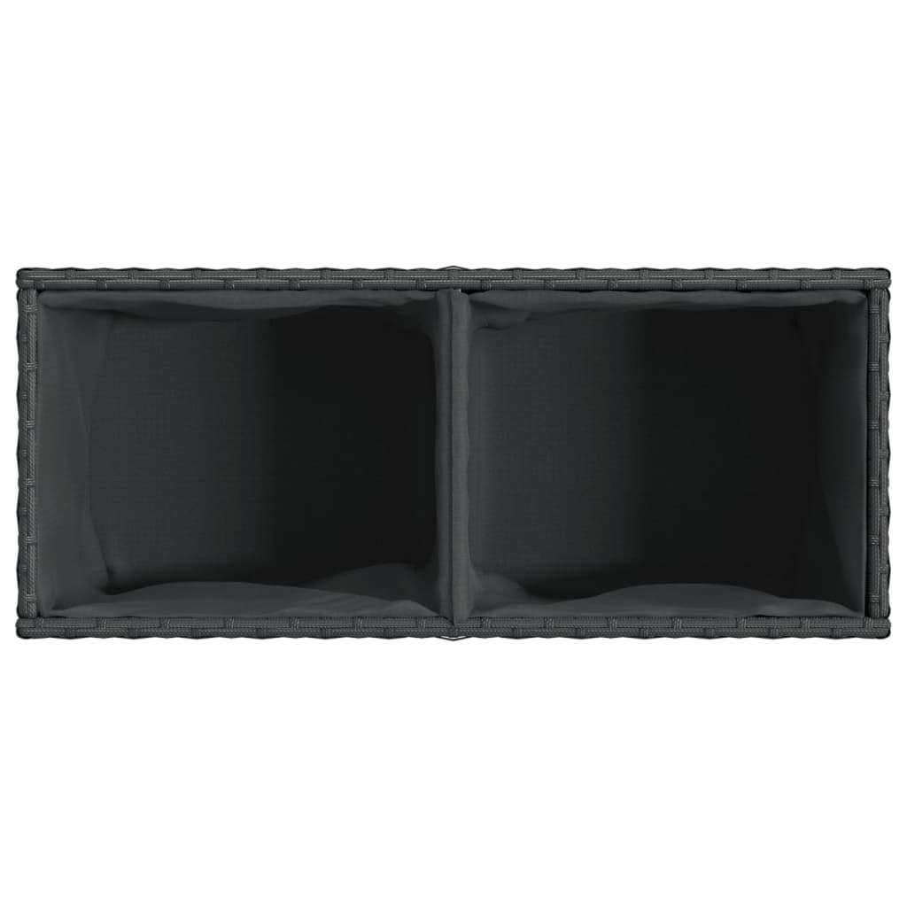 Hochbeet Mit 2 Fächern 72X30X32 Cm Poly Rattan