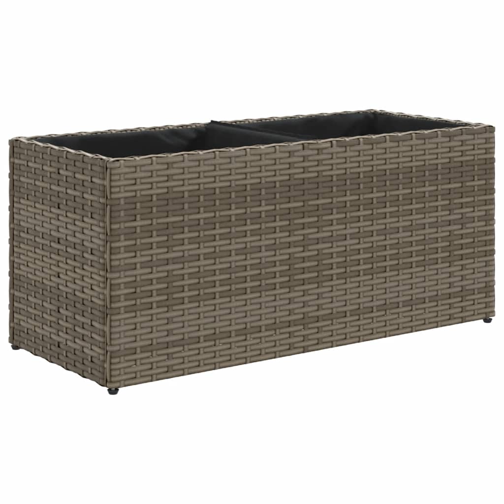Hochbeet Mit 2 Fächern 72X30X32 Cm Poly Rattan