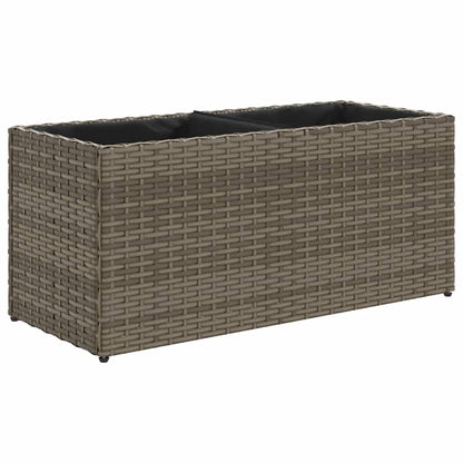 Hochbeet Mit 2 Fächern 72X30X32 Cm Poly Rattan