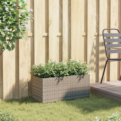 Hochbeet Mit 2 Fächern 72X30X32 Cm Poly Rattan