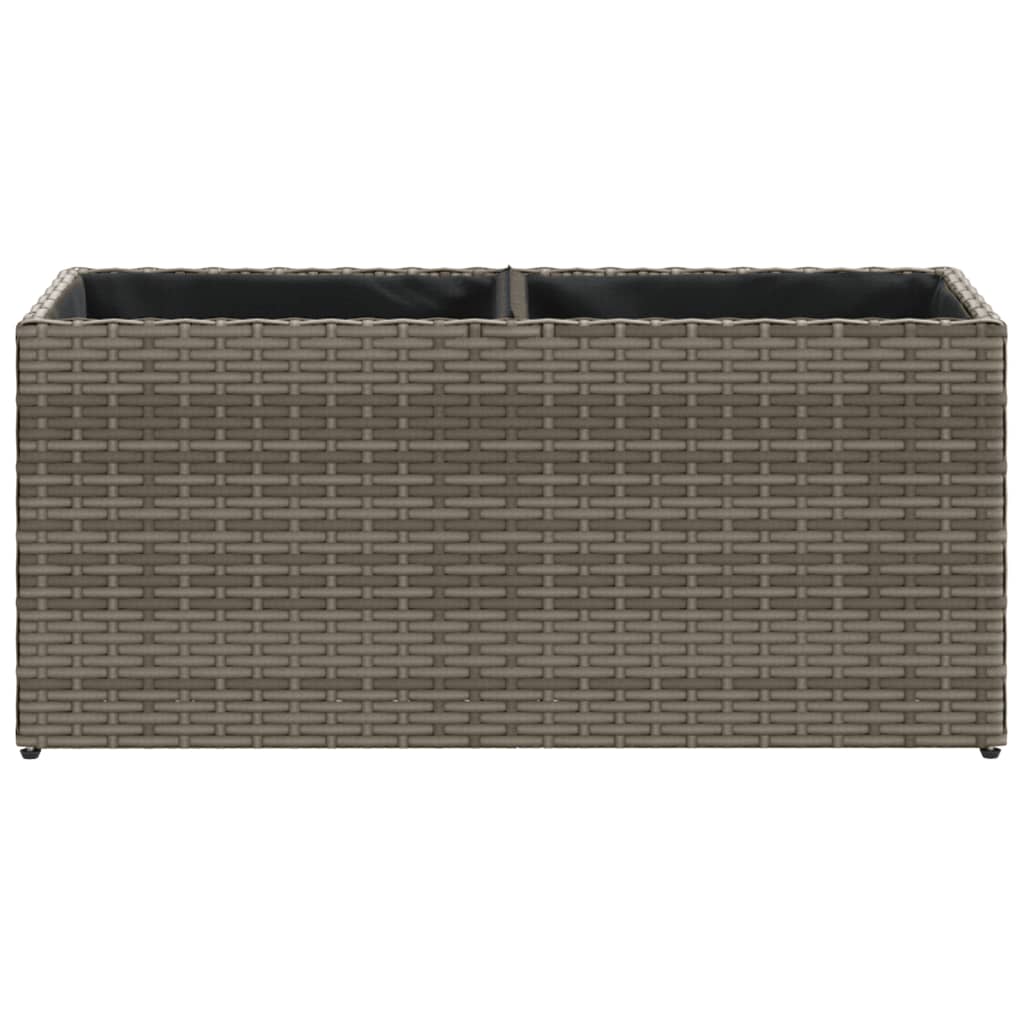 Hochbeet Mit 2 Fächern 72X30X32 Cm Poly Rattan