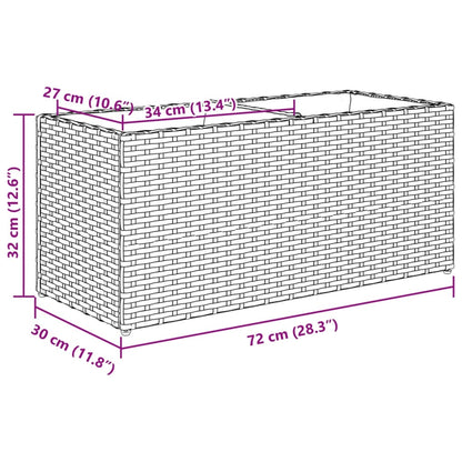 Hochbeet Mit 2 Fächern 72X30X32 Cm Poly Rattan